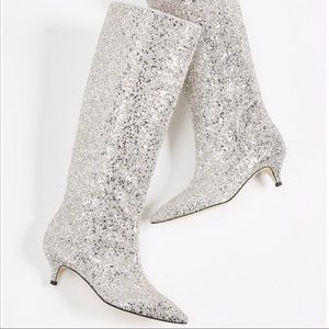 Kate Spade Olina Glitter Knee High Boots